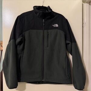 The North Face Men's Black and Gray Fleece Jacket Large